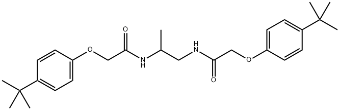 N,N'-1,2-propanediylbis[2-(4-tert-butylphenoxy)acetamide] 化学構造式