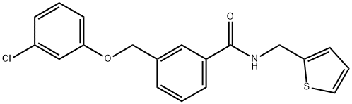 3-[(3-chlorophenoxy)methyl]-N-(thiophen-2-ylmethyl)benzamide Structure