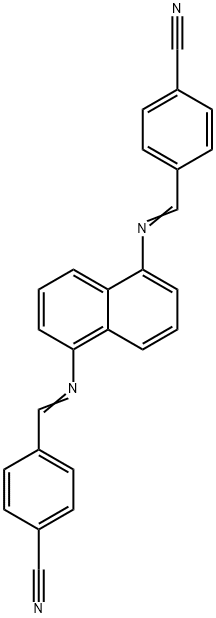 4,4'-[1,5-naphthalenediylbis(nitrilomethylylidene)]dibenzonitrile 化学構造式