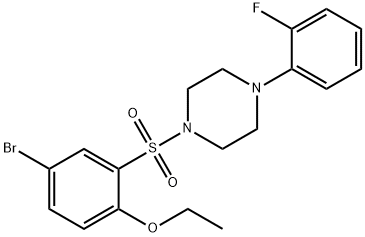 1-(5-bromo-2-ethoxyphenyl)sulfonyl-4-(2-fluorophenyl)piperazine Structure