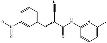 (E)-2-cyano-N-(6-methylpyridin-2-yl)-3-(3-nitrophenyl)acrylamide,496021-26-2,结构式