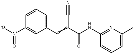 (E)-2-cyano-N-(6-methylpyridin-2-yl)-3-(3-nitrophenyl)acrylamide Struktur