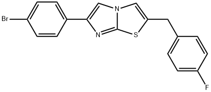 6-(4-bromophenyl)-2-(4-fluorobenzyl)imidazo[2,1-b]thiazole Structure