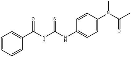 N-[({4-[acetyl(methyl)amino]phenyl}amino)carbonothioyl]benzamide 化学構造式