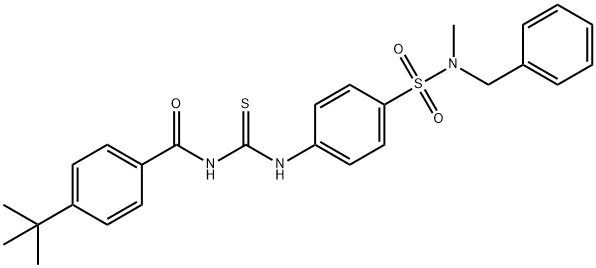 N-{[(4-{[benzyl(methyl)amino]sulfonyl}phenyl)amino]carbonothioyl}-4-tert-butylbenzamide Struktur