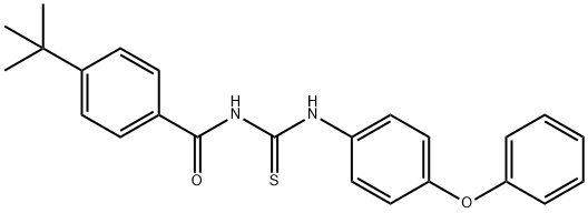 4-tert-butyl-N-{[(4-phenoxyphenyl)amino]carbonothioyl}benzamide Structure