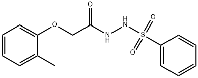 2-(2-methylphenoxy)-N'-(phenylsulfonyl)acetohydrazide Struktur