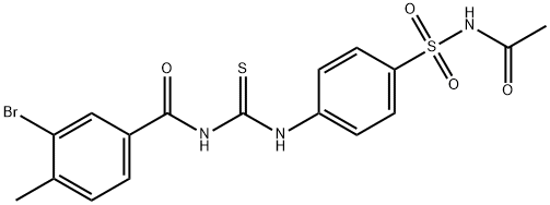 N-[({4-[(acetylamino)sulfonyl]phenyl}amino)carbonothioyl]-3-bromo-4-methylbenzamide|