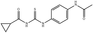 N-({[4-(acetylamino)phenyl]amino}carbonothioyl)cyclopropanecarboxamide Structure