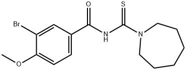 N-(1-azepanylcarbonothioyl)-3-bromo-4-methoxybenzamide,497081-71-7,结构式