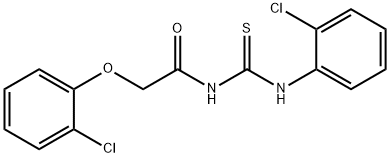 2-(2-chlorophenoxy)-N-{[(2-chlorophenyl)amino]carbonothioyl}acetamide 化学構造式