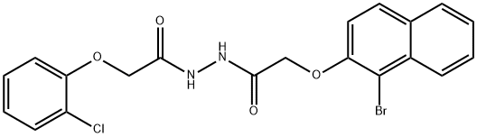 2-[(1-bromo-2-naphthyl)oxy]-N'-[(2-chlorophenoxy)acetyl]acetohydrazide 结构式