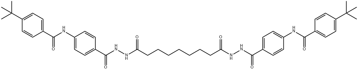 N,N'-[(1,9-dioxo-1,9-nonanediyl)bis(2,1-hydrazinediylcarbonyl-4,1-phenylene)]bis(4-tert-butylbenzamide) Structure