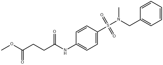 methyl 4-[(4-{[benzyl(methyl)amino]sulfonyl}phenyl)amino]-4-oxobutanoate 结构式