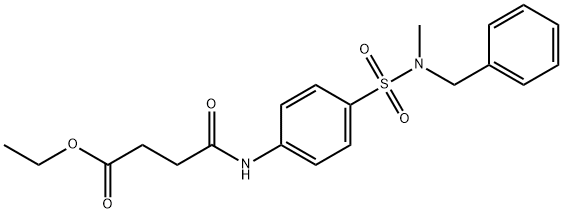 ethyl 4-[(4-{[benzyl(methyl)amino]sulfonyl}phenyl)amino]-4-oxobutanoate Struktur