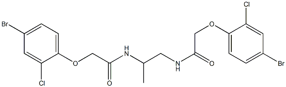 N,N'-1,2-propanediylbis[2-(4-bromo-2-chlorophenoxy)acetamide] Structure