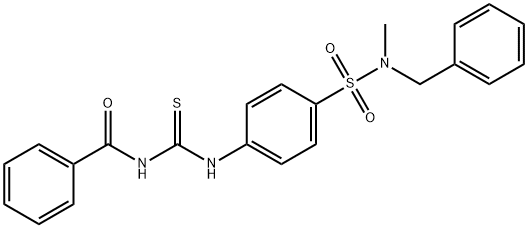 N-{[(4-{[benzyl(methyl)amino]sulfonyl}phenyl)amino]carbonothioyl}benzamide 结构式