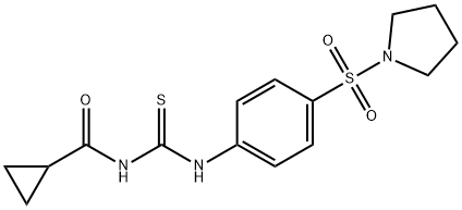 N-({[4-(1-pyrrolidinylsulfonyl)phenyl]amino}carbonothioyl)cyclopropanecarboxamide|