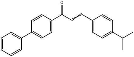 (2E)-1-{[1,1-biphenyl]-4-yl}-3-[4-(propan-2-yl)phenyl]prop-2-en-1-one Structure