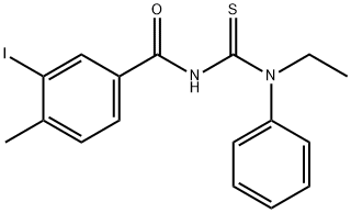 N-{[ethyl(phenyl)amino]carbonothioyl}-3-iodo-4-methylbenzamide|