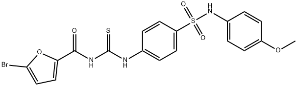 5-bromo-N-{[(4-{[(4-methoxyphenyl)amino]sulfonyl}phenyl)amino]carbonothioyl}-2-furamide Structure