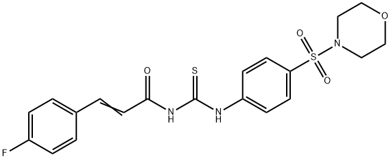 3-(4-fluorophenyl)-N-({[4-(4-morpholinylsulfonyl)phenyl]amino}carbonothioyl)acrylamide Structure