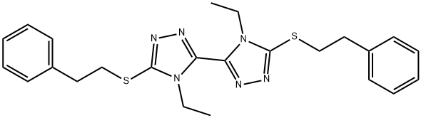 4,4-diethyl-5,5-bis(phenethylthio)-4H,4H-3,3-bi(1,2,4-triazole) Structure
