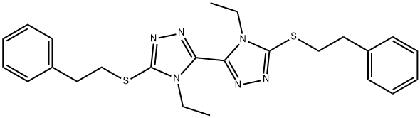 4,4-diethyl-5,5-bis(phenethylthio)-4H,4H-3,3-bi(1,2,4-triazole) 结构式