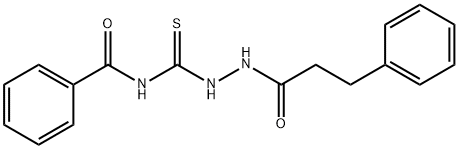 N-{[2-(3-phenylpropanoyl)hydrazino]carbonothioyl}benzamide 结构式