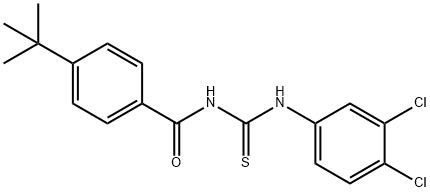 4-tert-butyl-N-{[(3,4-dichlorophenyl)amino]carbonothioyl}benzamide 结构式
