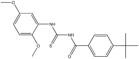 4-tert-butyl-N-{[(2,5-dimethoxyphenyl)amino]carbonothioyl}benzamide,501105-15-3,结构式