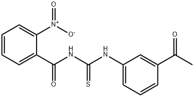 N-{[(3-acetylphenyl)amino]carbonothioyl}-2-nitrobenzamide 结构式