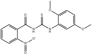 N-{[(2,5-dimethoxyphenyl)amino]carbonothioyl}-2-nitrobenzamide,501105-38-0,结构式