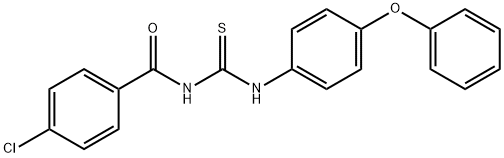 4-chloro-N-{[(4-phenoxyphenyl)amino]carbonothioyl}benzamide 结构式