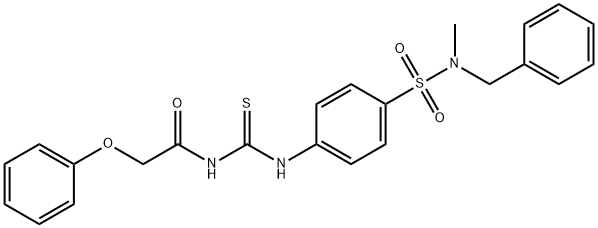 N-{[(4-{[benzyl(methyl)amino]sulfonyl}phenyl)amino]carbonothioyl}-2-phenoxyacetamide Structure