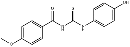 N-{[(4-hydroxyphenyl)amino]carbonothioyl}-4-methoxybenzamide 结构式