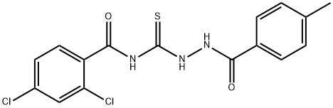2,4-dichloro-N-{[2-(4-methylbenzoyl)hydrazino]carbonothioyl}benzamide,501106-15-6,结构式