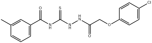 N-({2-[(4-chlorophenoxy)acetyl]hydrazino}carbonothioyl)-3-methylbenzamide,501106-17-8,结构式