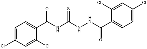 2,4-dichloro-N-{[2-(2,4-dichlorobenzoyl)hydrazino]carbonothioyl}benzamide Struktur