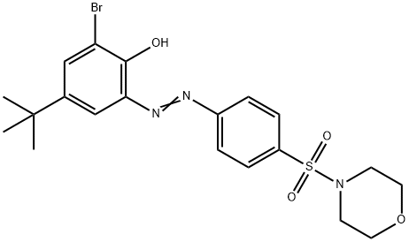 2-bromo-4-tert-butyl-6-{[4-(4-morpholinylsulfonyl)phenyl]diazenyl}phenol|