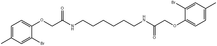 N,N'-1,6-hexanediylbis[2-(2-bromo-4-methylphenoxy)acetamide],501106-94-1,结构式