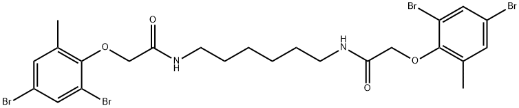 N,N'-1,6-hexanediylbis[2-(2,4-dibromo-6-methylphenoxy)acetamide],501106-95-2,结构式