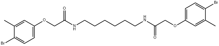 N,N'-1,6-hexanediylbis[2-(4-bromo-3-methylphenoxy)acetamide] 结构式