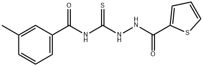 3-methyl-N-{[2-(2-thienylcarbonyl)hydrazino]carbonothioyl}benzamide,501111-59-7,结构式