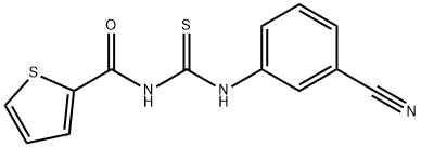 N-{[(3-cyanophenyl)amino]carbonothioyl}-2-thiophenecarboxamide 结构式