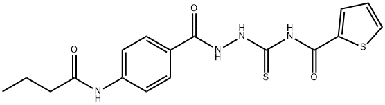 N-({2-[4-(butyrylamino)benzoyl]hydrazino}carbonothioyl)-2-thiophenecarboxamide|