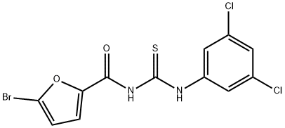 5-bromo-N-{[(3,5-dichlorophenyl)amino]carbonothioyl}-2-furamide 结构式