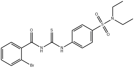 2-bromo-N-[({4-[(diethylamino)sulfonyl]phenyl}amino)carbonothioyl]benzamide Structure