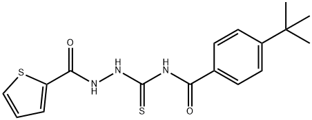4-tert-butyl-N-{[2-(2-thienylcarbonyl)hydrazino]carbonothioyl}benzamide Structure