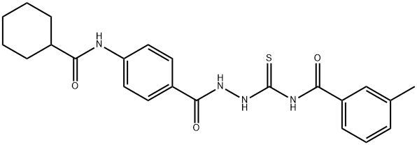 N-[(2-{4-[(cyclohexylcarbonyl)amino]benzoyl}hydrazino)carbonothioyl]-3-methylbenzamide|